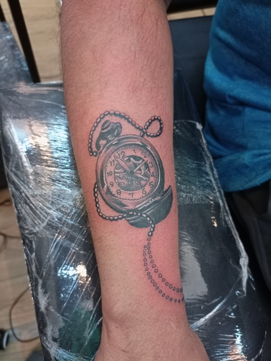 Anahata Ink Tattoo Kuta Bali - Small Pocket Watch Tattoo